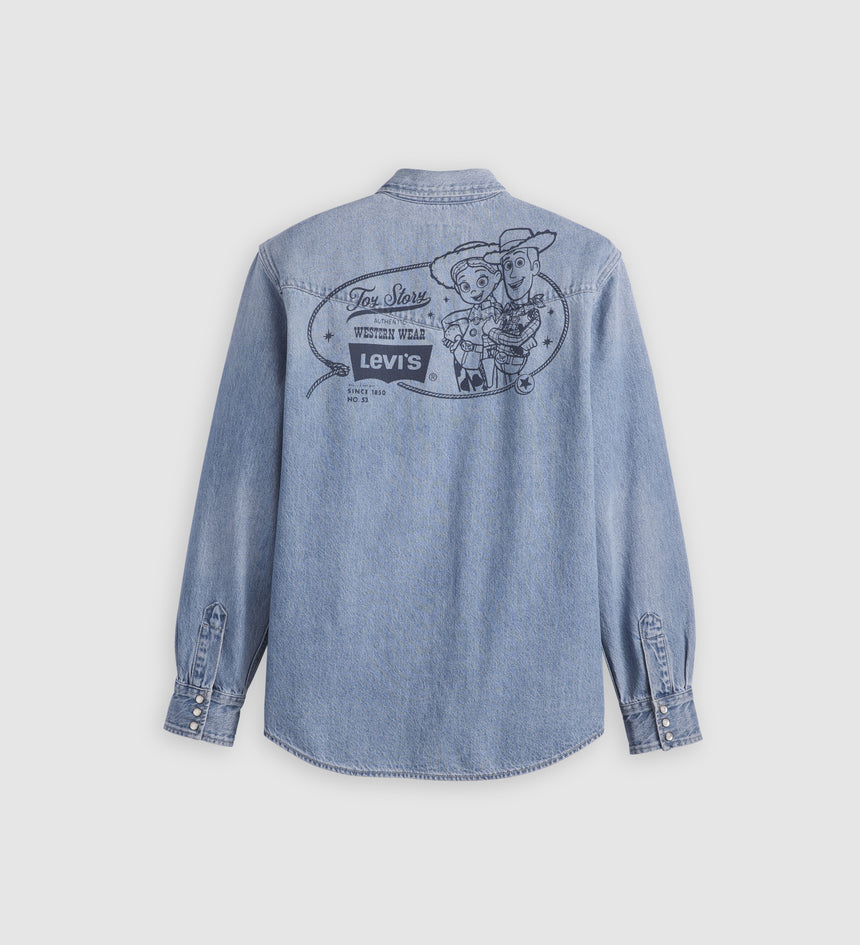 levi's® x toy story men's western shacket 0034P0000XS- Light Indigo – Levi's Hong Kong