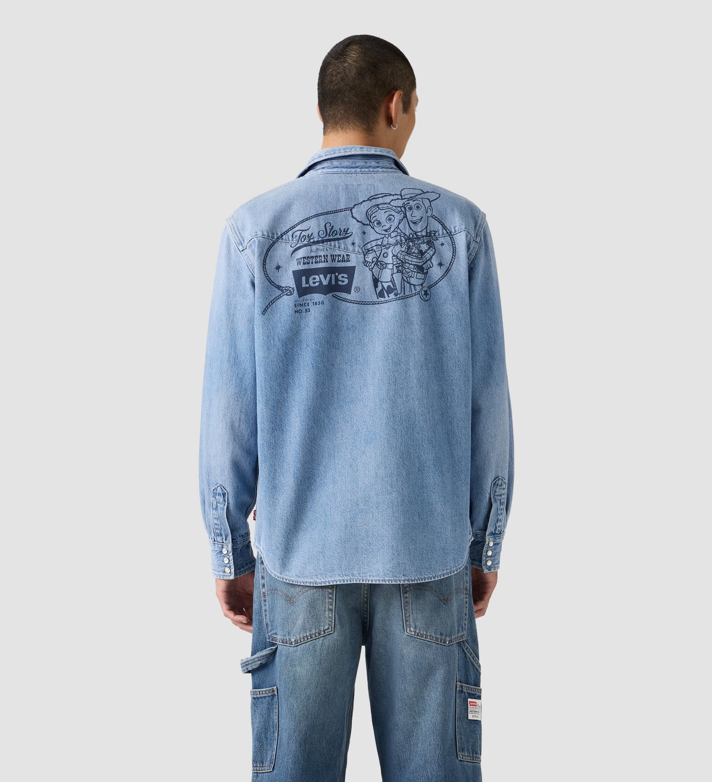 levi's® x toy story 男士西部圖案外套 | 男裝 0034P0000XS- Light Indigo – Levi's 香港