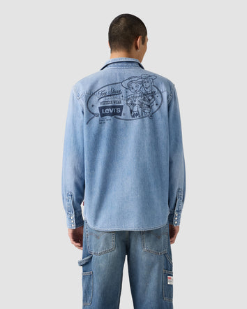 levi's® x toy story 男士西部圖案外套 | 男裝 0034P0000XS- Light Indigo  – Levi's 香港