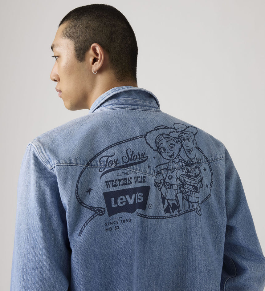 levi's® x toy story men's western shacket 0034P0000XS- Light Indigo – Levi's Hong Kong