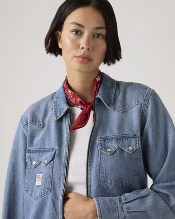 levi's® x toy story 男士西部圖案外套 | 男裝 0034P0000XS- Light Indigo  – Levi's 香港