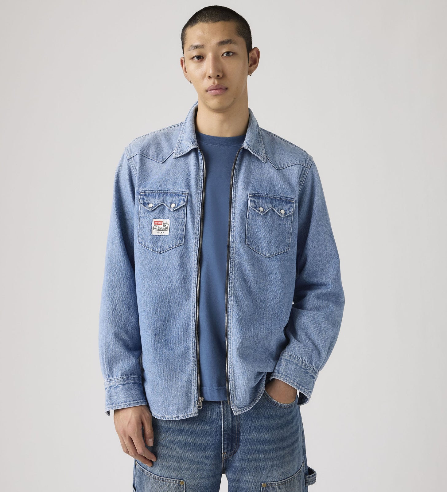 levi's® x toy story 男士西部圖案外套 | 男裝 0034P0000XS- Light Indigo – Levi's 香港