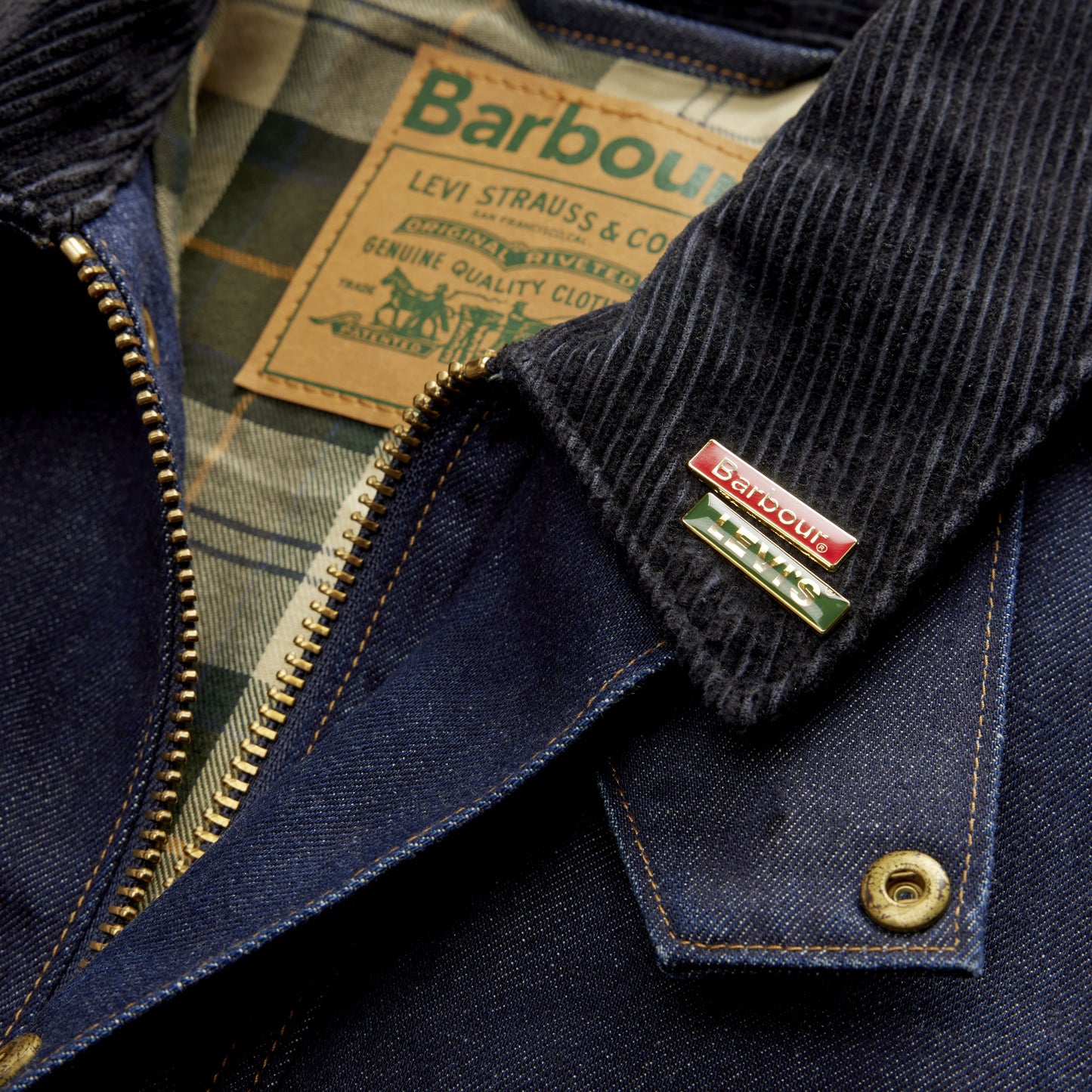 Levi's® x Barbour Oversized Bedale Denim Jacket