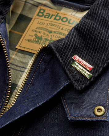 levi's® x barbour oversized bedale denim jacket 003FP0000XXS- Dark Rinse  – Levi's Hong Kong