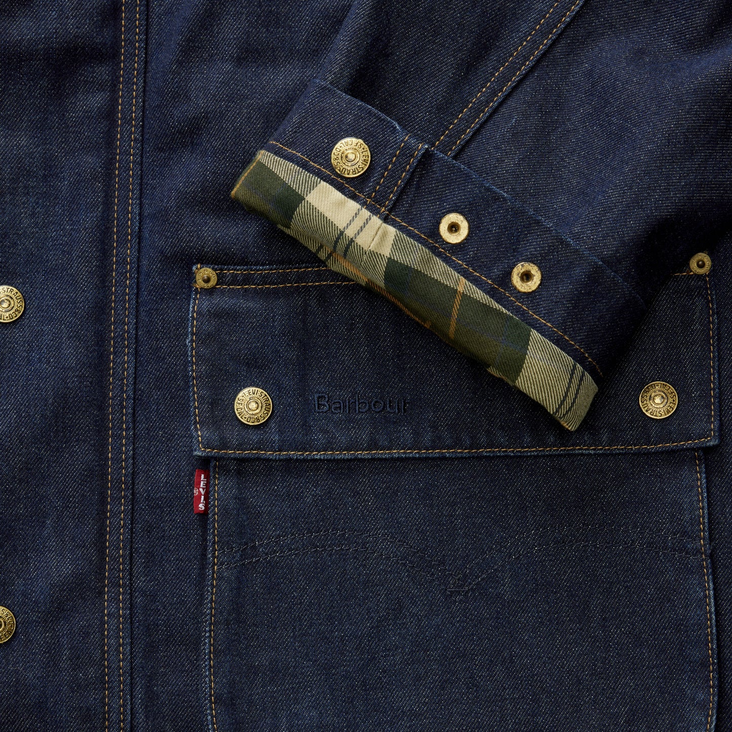 Levi's® x Barbour Oversized Bedale Denim Jacket