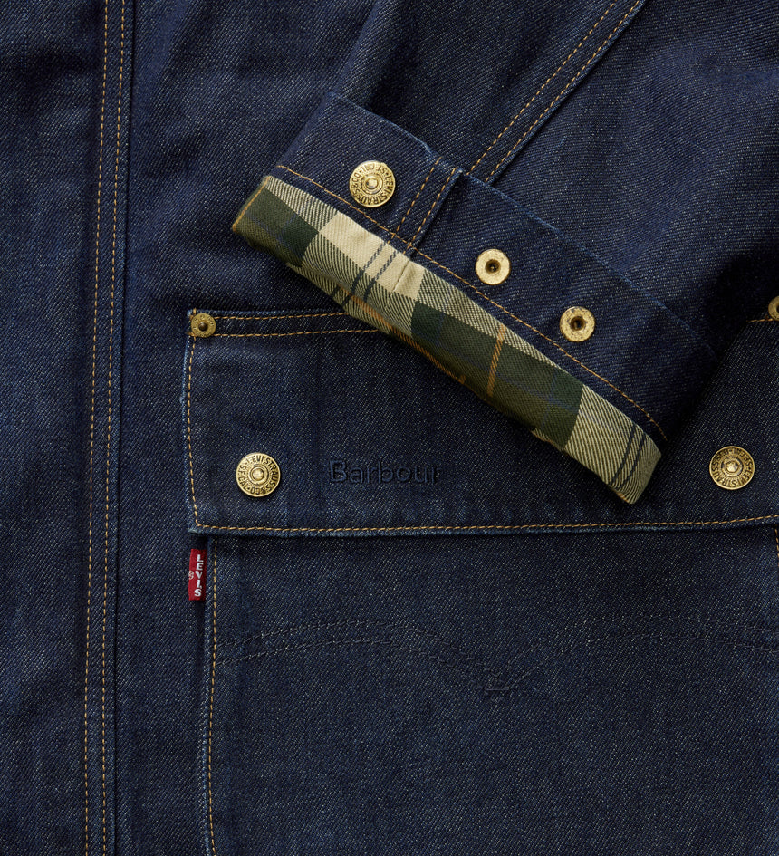 levi's® x barbour oversized bedale denim jacket 003FP0000XXS- Dark Rinse – Levi's Hong Kong
