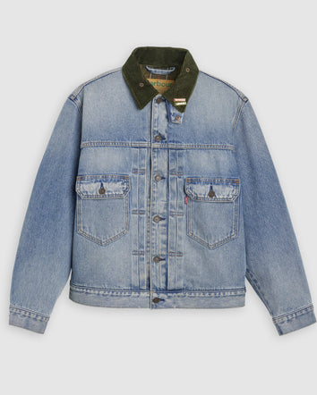 levi's® x barbour type ii trucker jacket 003GM0000XXS- Vintage Wash  – Levi's Hong Kong