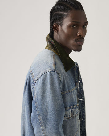 levi's® x barbour type ii trucker jacket 003GM0000XXS- Vintage Wash  – Levi's Hong Kong