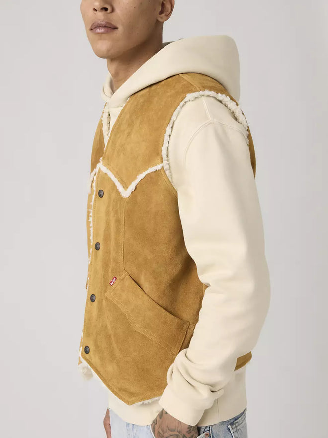 levi's® western suede 西部麂皮背心 | 男裝   004GO0000XS- Brown  – Levi's 香港