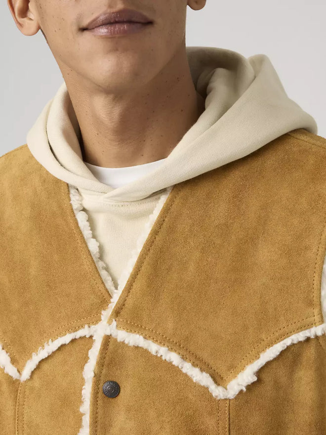 levi's® western suede 西部麂皮背心 | 男裝   004GO0000XS- Brown  – Levi's 香港