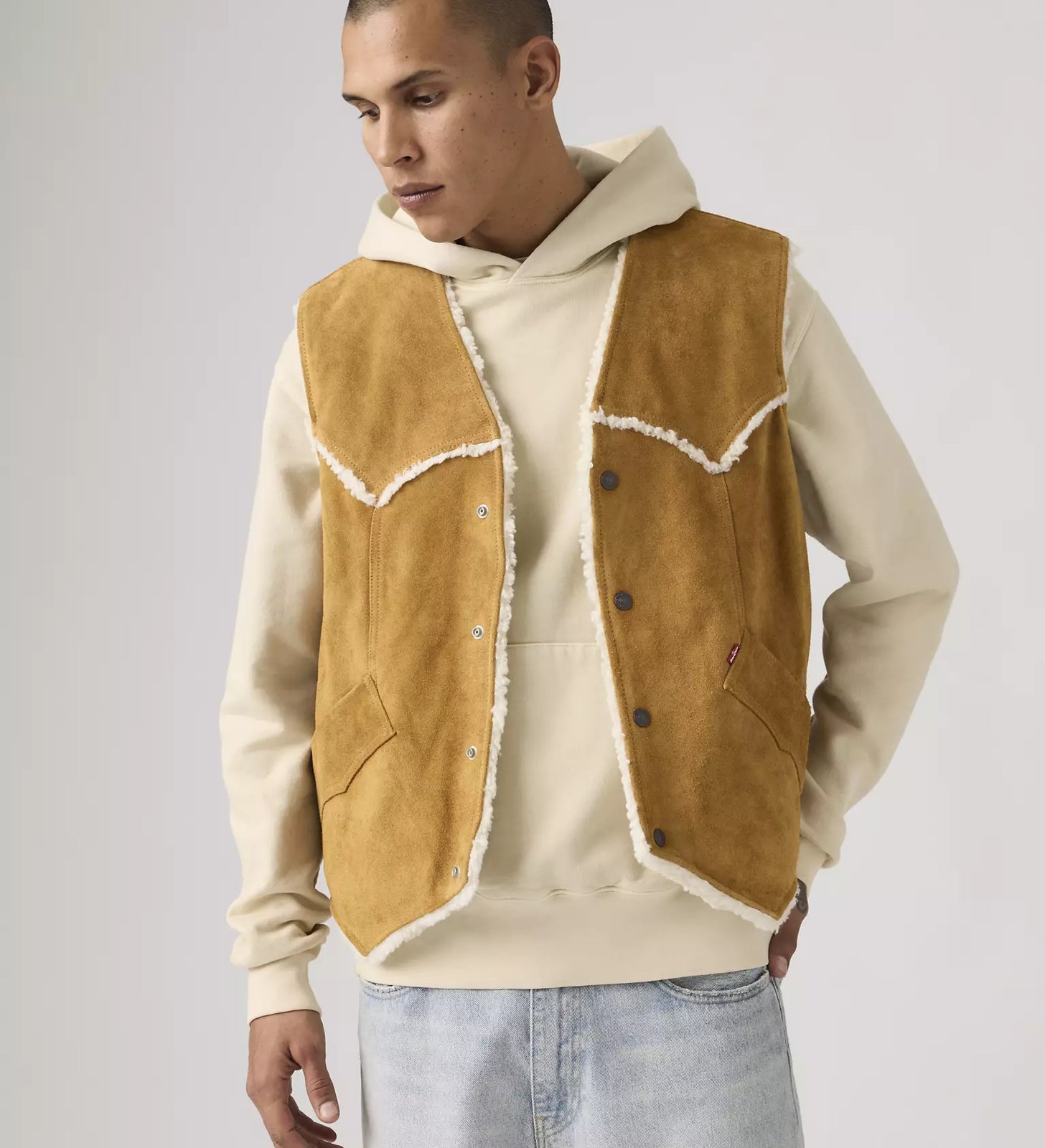 levi's® western suede 西部麂皮背心 | 男裝   004GO0000XS- Brown – Levi's 香港