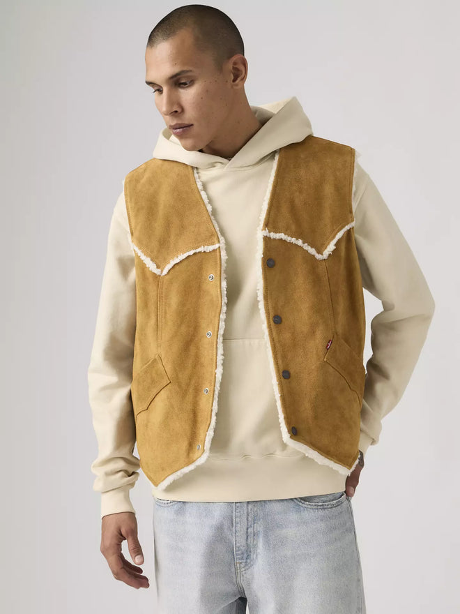 levi's® western suede 西部麂皮背心 | 男裝   004GO0000XS- Brown  – Levi's 香港