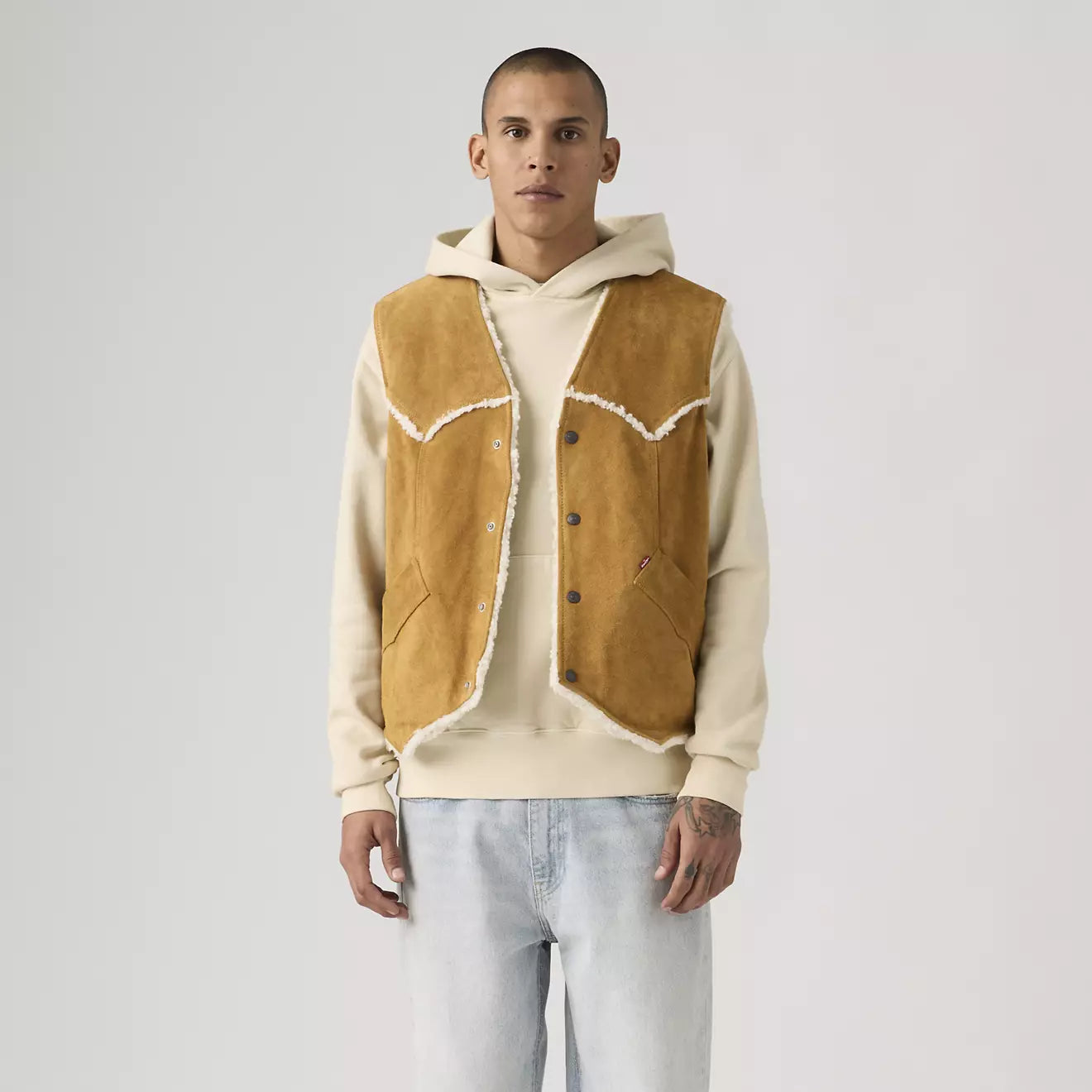 levi's® western suede 西部麂皮背心 | 男裝   004GO0000XS- Brown – Levi's 香港