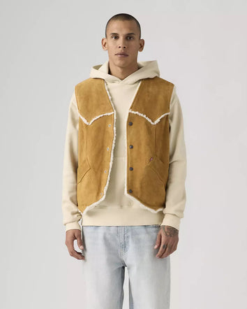 levi's® western suede 西部麂皮背心 | 男裝   004GO0000XS- Brown  – Levi's 香港
