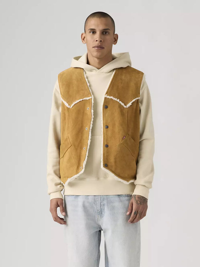 levi's® western suede 西部麂皮背心 | 男裝   004GO0000XS- Brown  – Levi's 香港