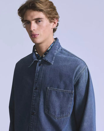 levi's® blue tab™ work 工裝襯衫外套 | 男裝   004TH0000XS- Medium Indigo  – Levi's 香港