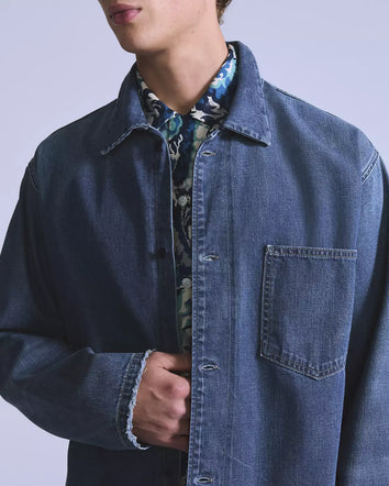 levi's® blue tab™ work 工裝襯衫外套 | 男裝   004TH0000XS- Medium Indigo  – Levi's 香港