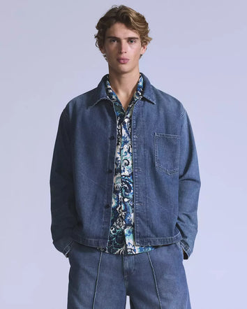 levi's® blue tab™ work 工裝襯衫外套 | 男裝   004TH0000XS- Medium Indigo  – Levi's 香港