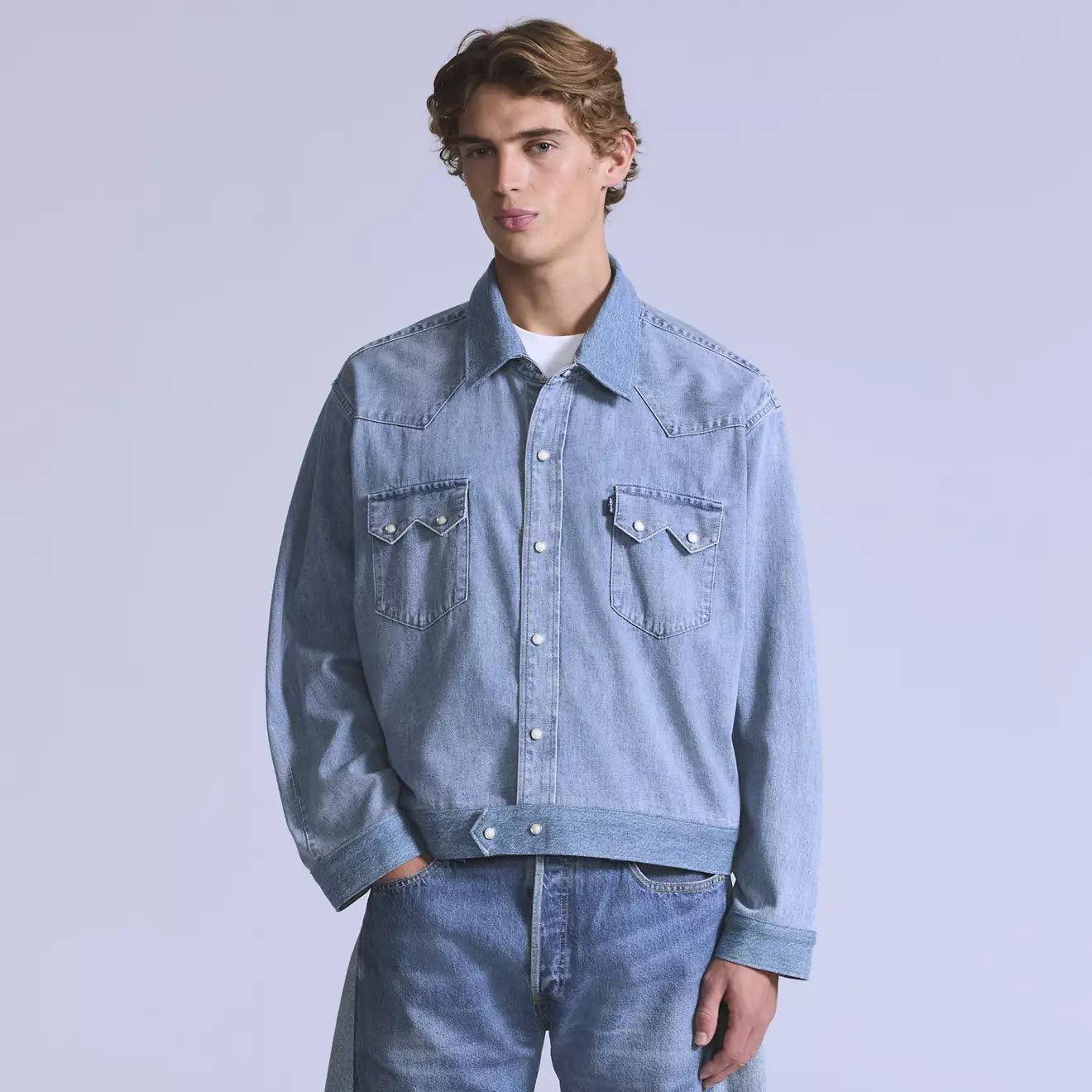 levi's® blue tab™ 定制鋸齒外套 | 男裝 004TL0000XS- Medium Indigo – Levi's 香港