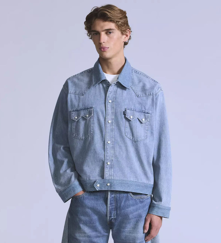 levi's® blue tab™ 定制鋸齒外套 | 男裝 004TL0000XS- Medium Indigo – Levi's 香港