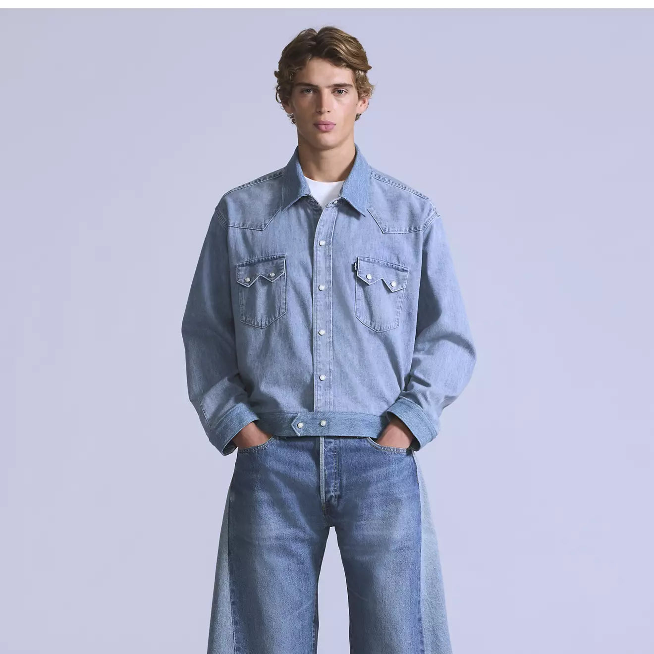 levi's® blue tab™ 定制鋸齒外套 | 男裝 004TL0000XS- Medium Indigo – Levi's 香港