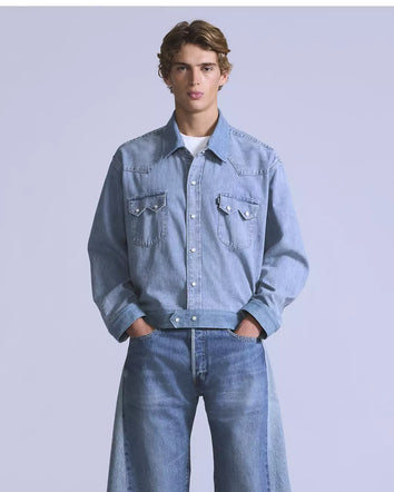 levi's® blue tab™ 定制鋸齒外套 | 男裝 004TL0000XS- Medium Indigo  – Levi's 香港