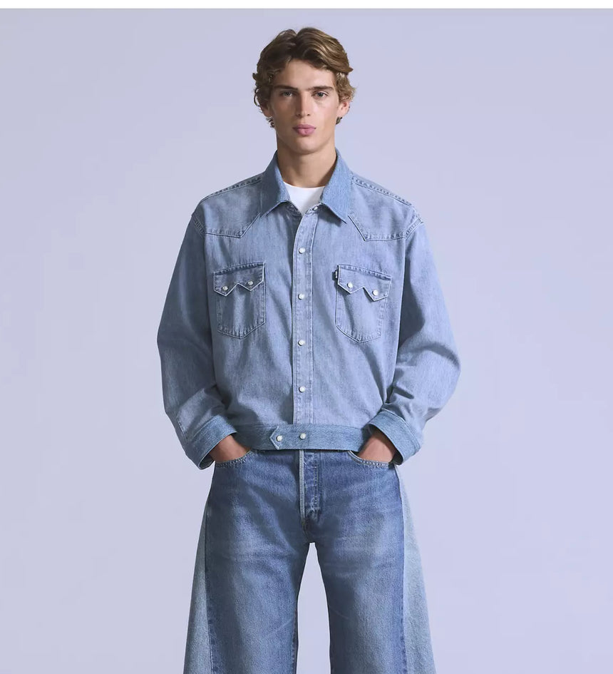 levi's® blue tab™ 定制鋸齒外套 | 男裝 004TL0000XS- Medium Indigo – Levi's 香港