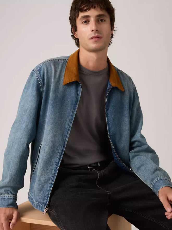 levi's® mechanics 全拉鍊外套 | 男裝 005AF0003S- Medium Indigo  – Levi's 香港