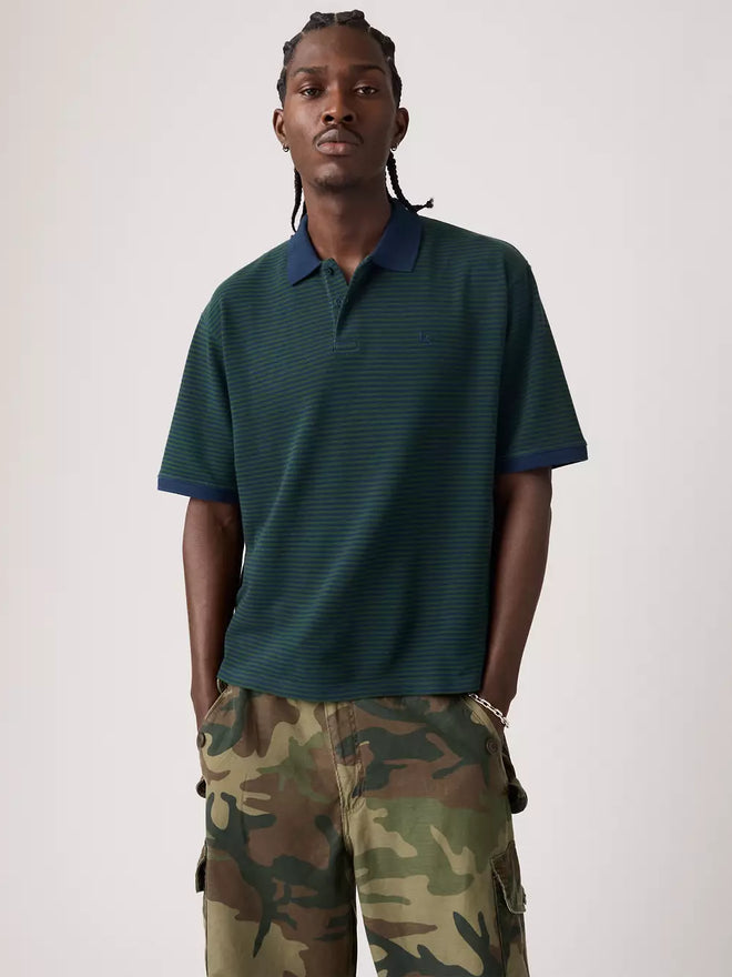 levi's® finn boxy polo 恤 | 男裝 005FN0000XL- Green  – Levi's 香港
