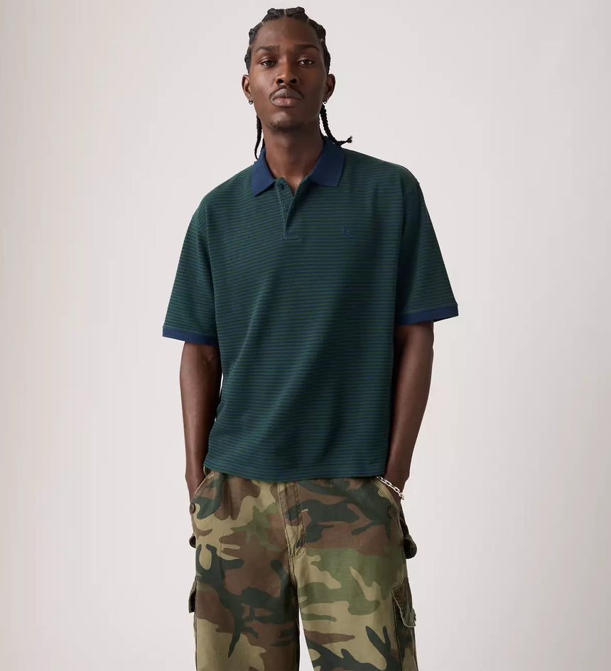 levi's® finn boxy polo 恤 | 男裝 005FN0000S- Green – Levi's 香港