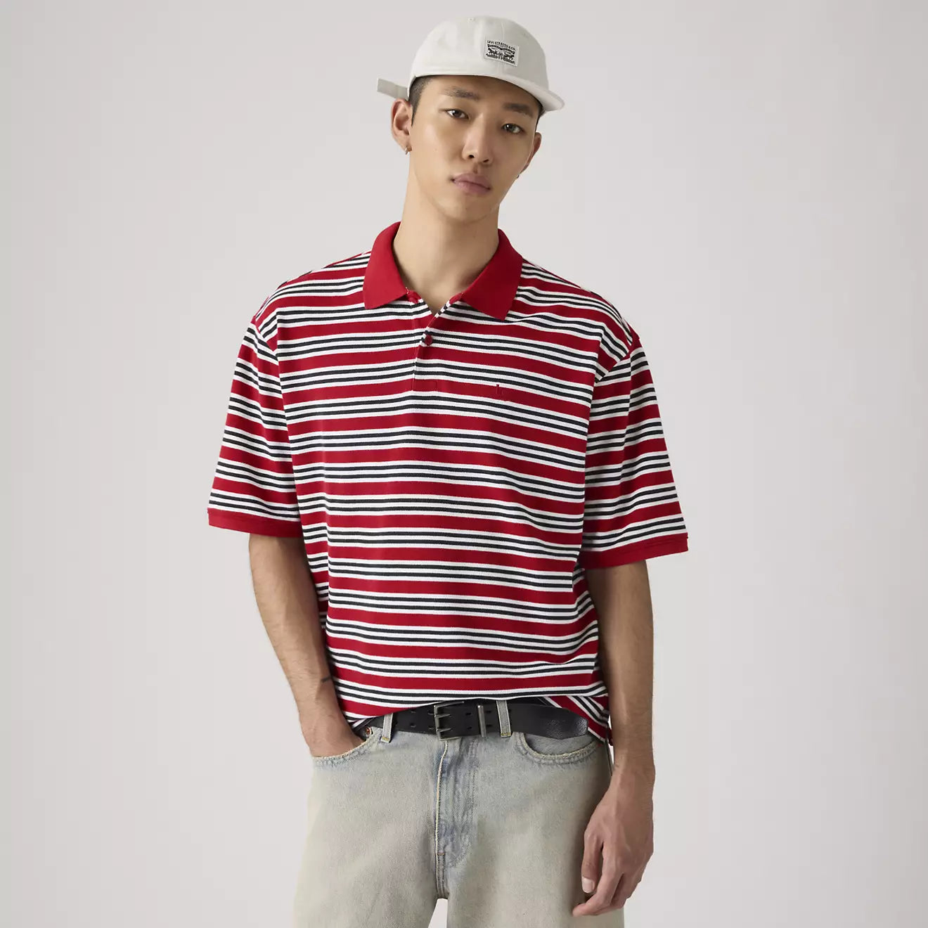 levi's® men's finn boxy polo 005FN0001S- Red – Levi's Hong Kong