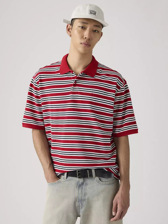 levi's® finn boxy polo 恤 | 男裝 005FN0001S- Red  – Levi's 香港