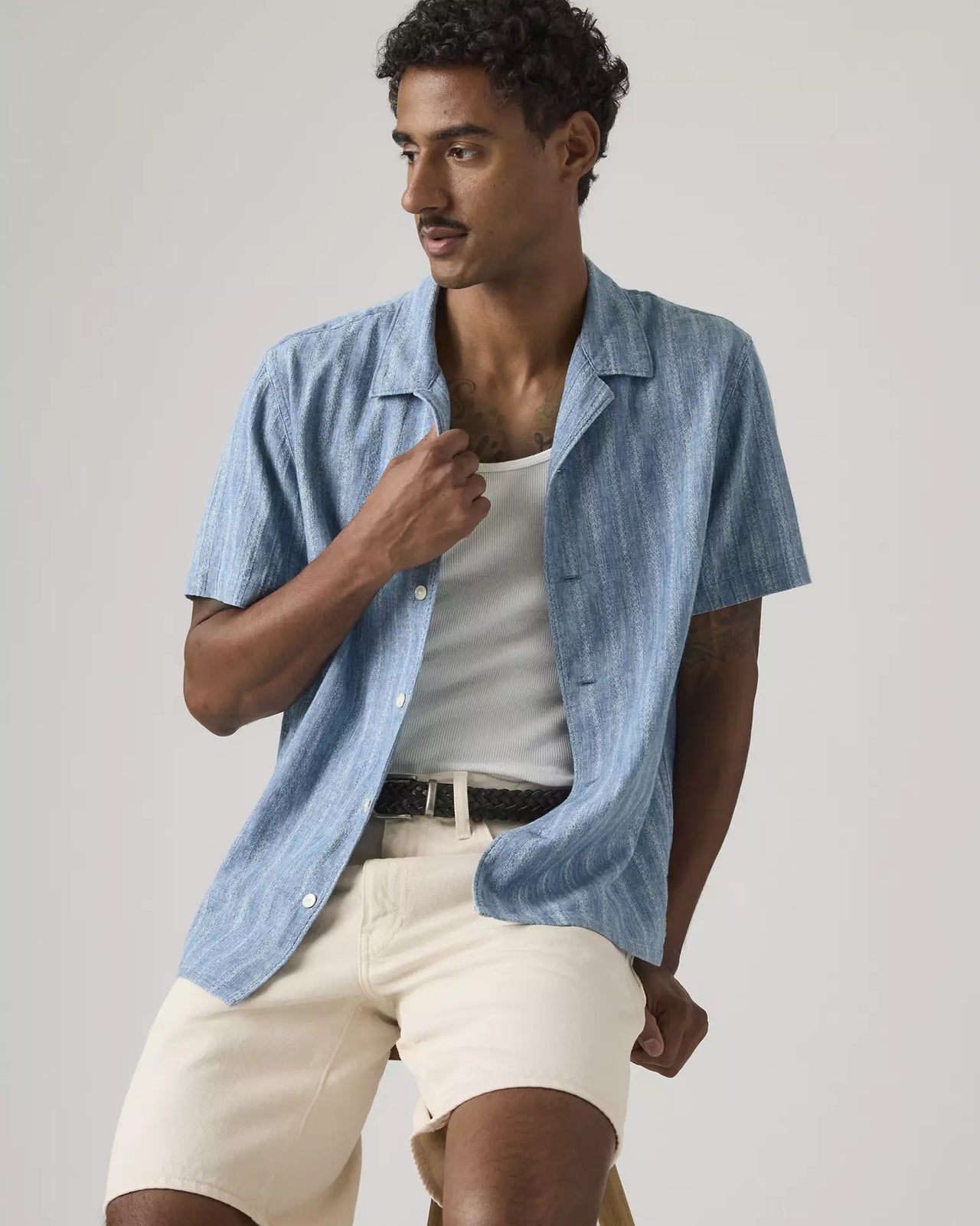 levi's® men's sunset camp standard fit shirt 005H50000S- Blue – Levi's Hong Kong