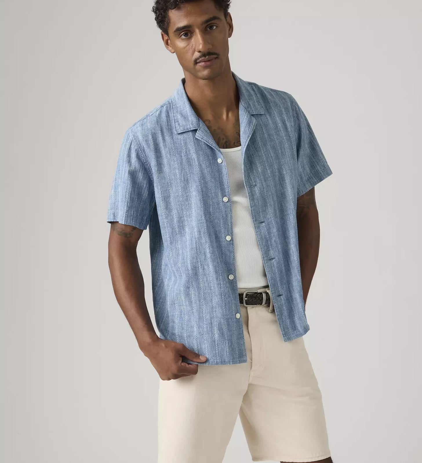 levi's® men's sunset camp 標準版型襯衫 | 男裝   005H50000S- Blue – Levi's 香港