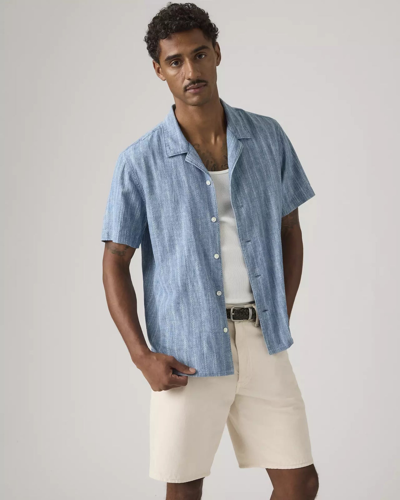 levi's® men's sunset camp standard fit shirt 005H50000S- Blue – Levi's Hong Kong