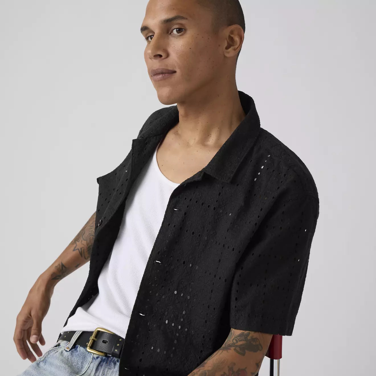 levi's® sunset camp 標準版襯衫 | 男裝   005H50002S- Black – Levi's 香港