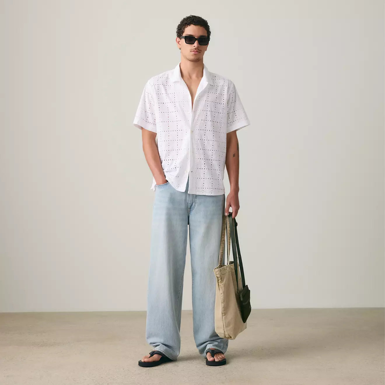 levi's® sunset camp 標準版襯衫 | 男裝   005H50004S- White – Levi's 香港