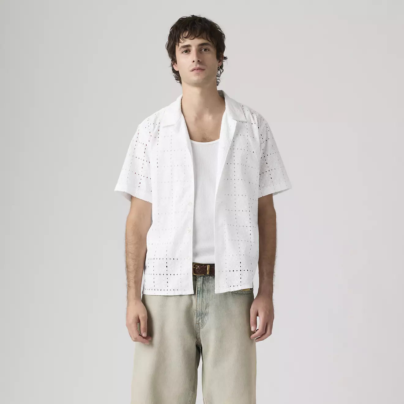 levi's® sunset camp 標準版襯衫 | 男裝   005H50004S- White – Levi's 香港