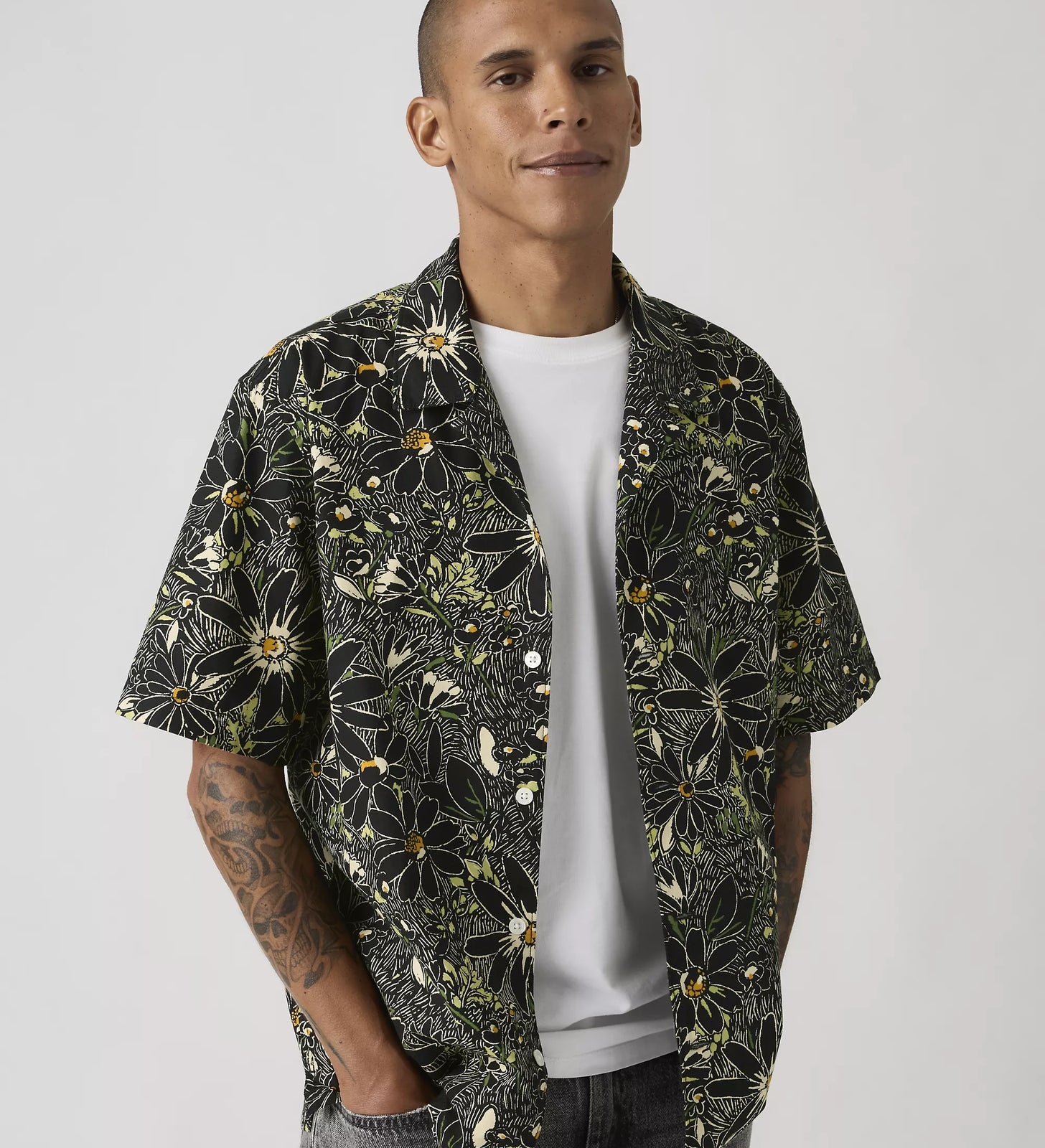levi's® men's sunset camp standard fit shirt 005H50006S- Black – Levi's Hong Kong