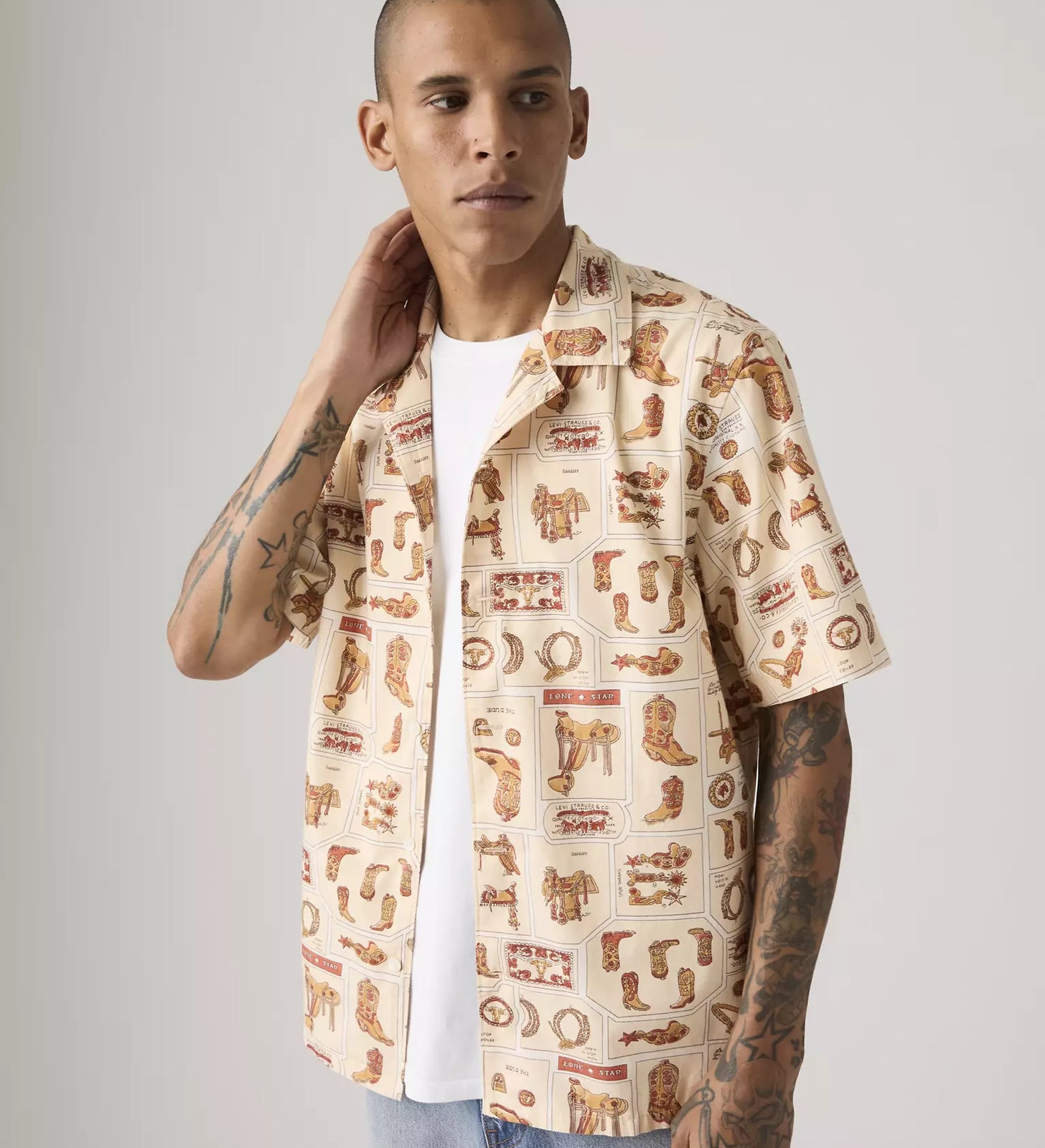levi's® men's sunset camp standard fit shirt 005H50007XS- Neutral – Levi's Hong Kong