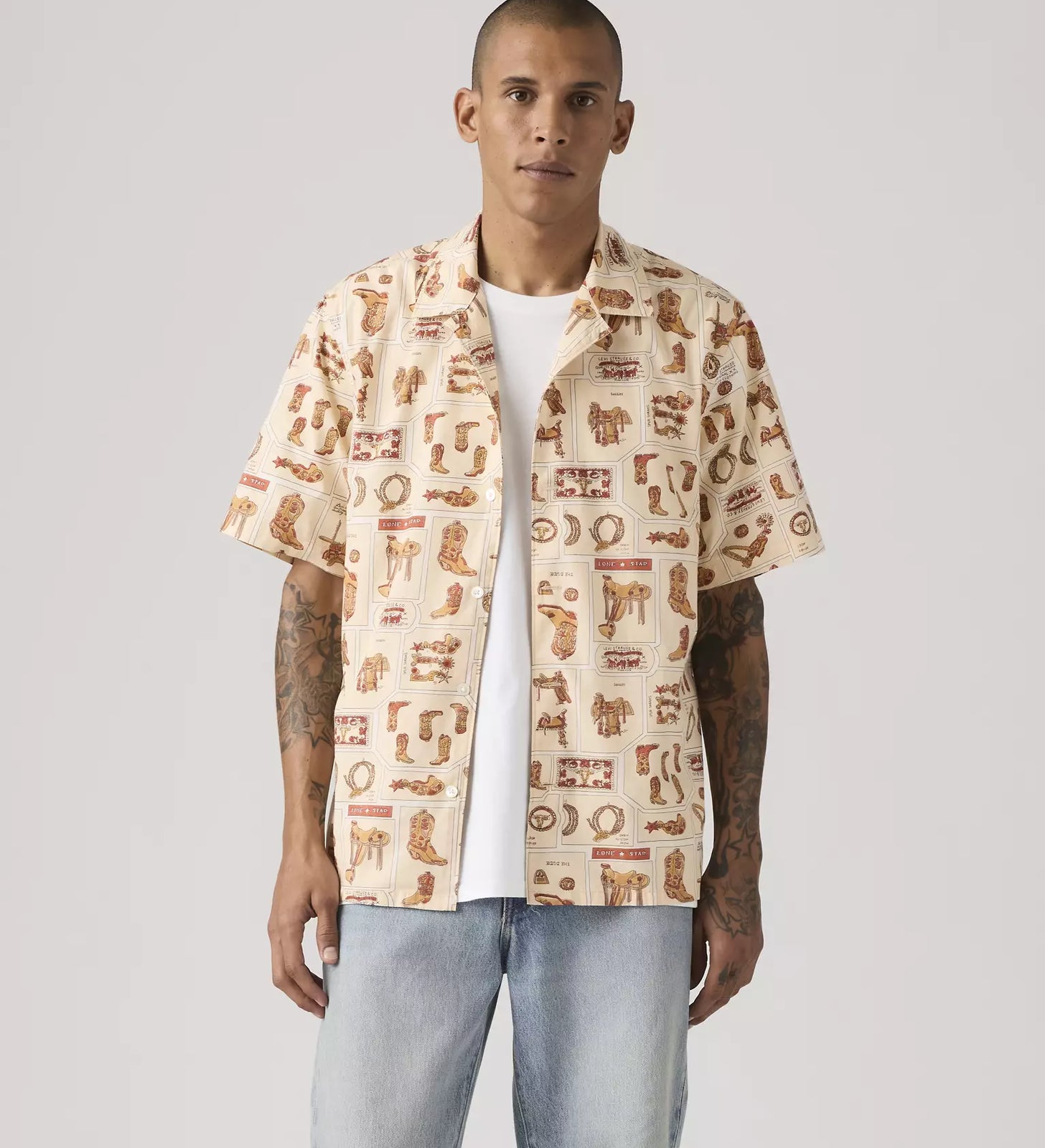 levi's® men's sunset camp standard fit shirt 005H50007XS- Neutral – Levi's Hong Kong