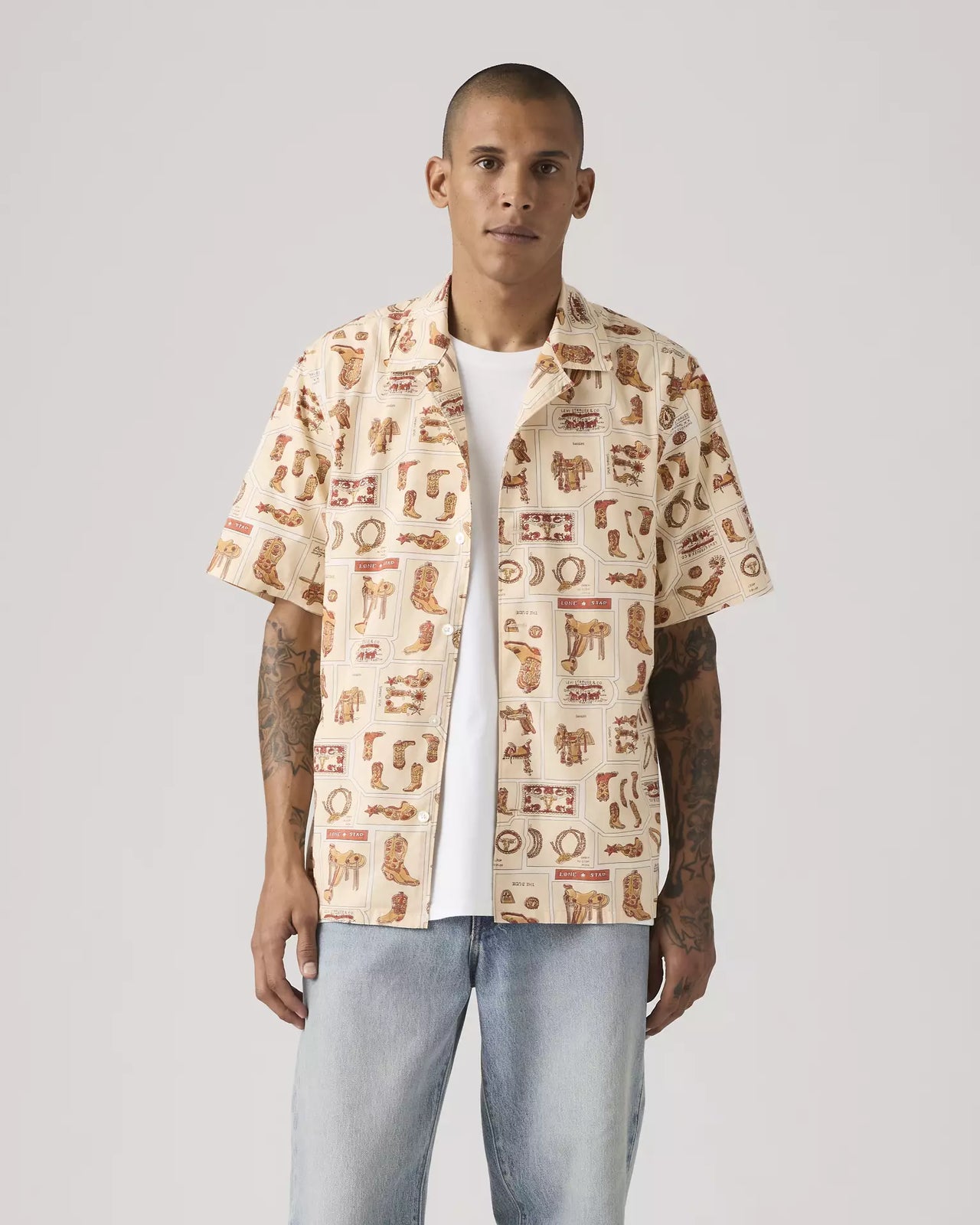 levi's® men's sunset camp 標準版型襯衫 | 男裝   005H50007XS- Neutral – Levi's 香港
