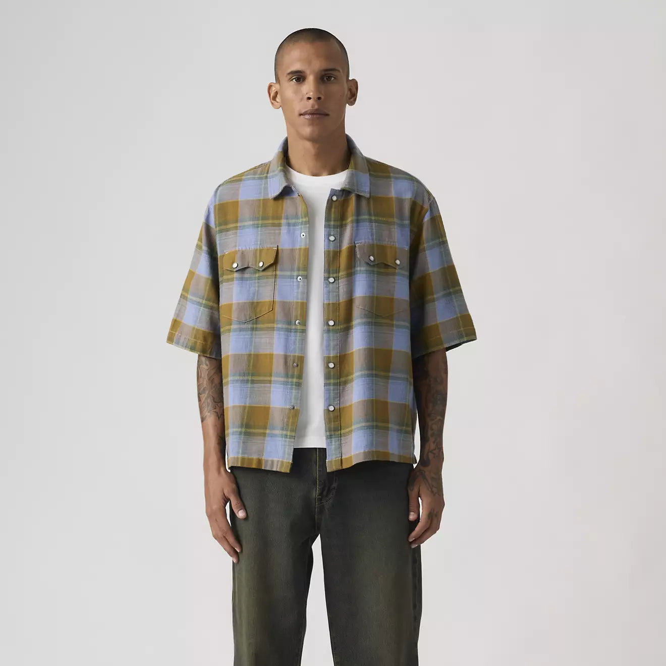 levi's® 短袖 boxy 西部襯衫 | 男裝   005H70002S- Multicolor – Levi's 香港