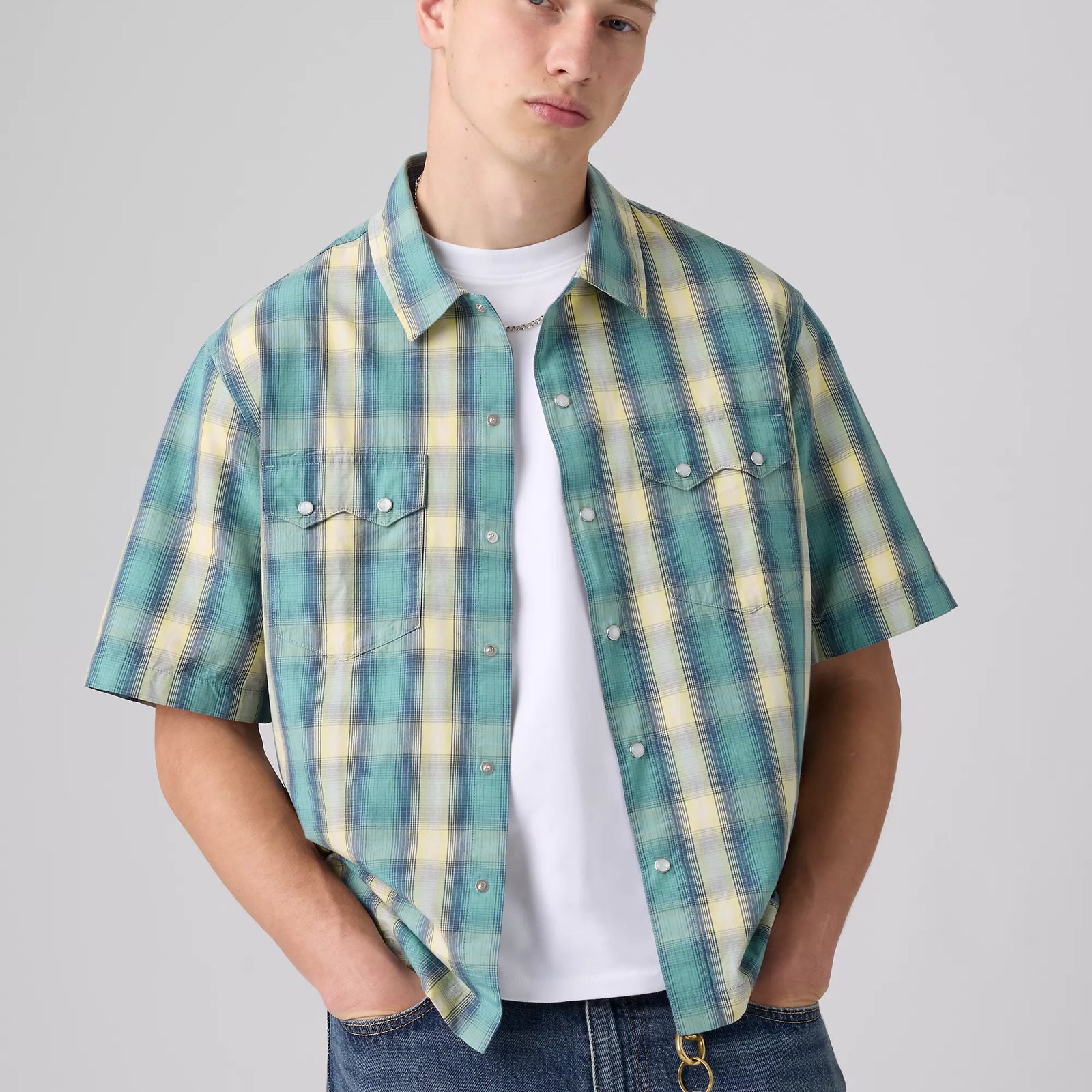 levi's® short-sleeve boxy 西部襯衫 | 男裝   005H70007S- Multicolor – Levi's 香港