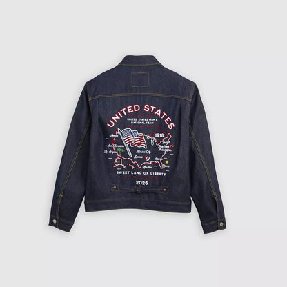 Levi’s ® U.S. Soccer 水洗海軍藍 Type I 牛仔夾克外套