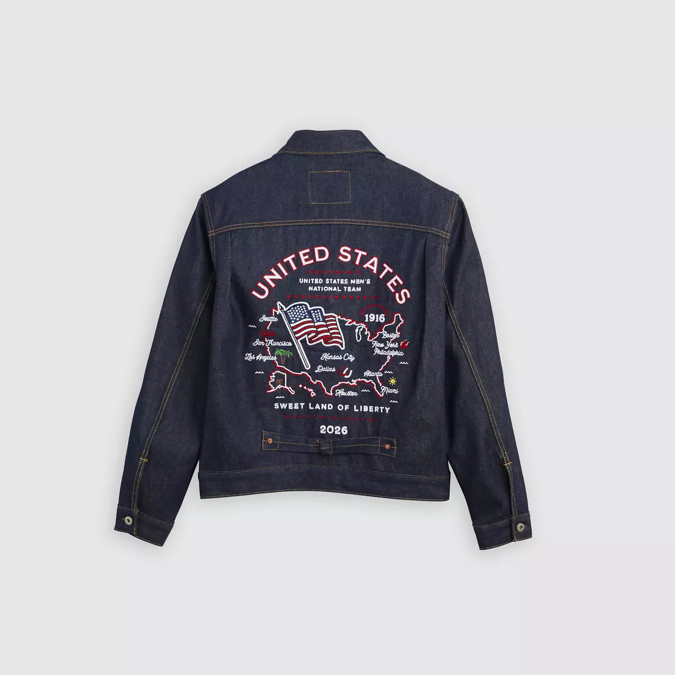 levi’s ® u.s. soccer 水洗海軍藍 type i 牛仔夾克外套 006GG0001L- Dark Wash – Levi's 香港