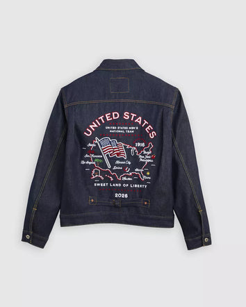 levi's® u.s. soccer type i jacket 006GG0001L- Dark Wash  – Levi's Hong Kong