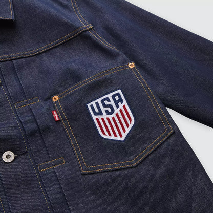 Levi’s ® U.S. Soccer 水洗海軍藍 Type I 牛仔夾克外套