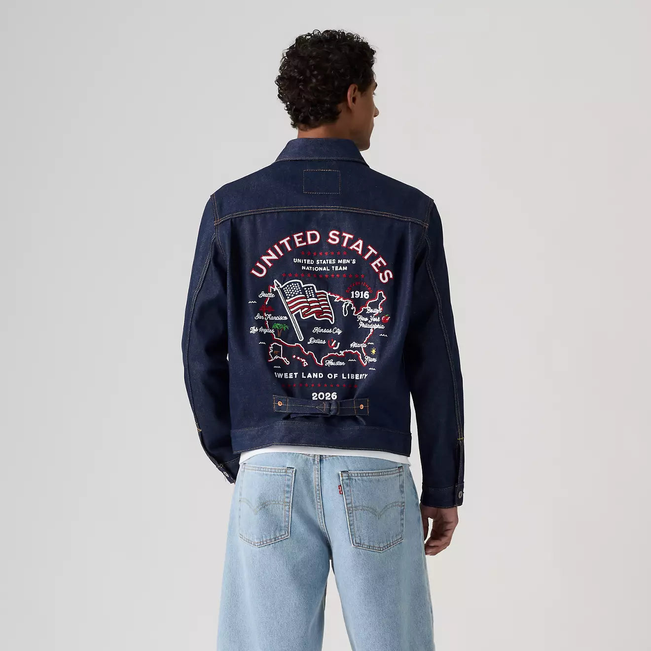 levi’s ® u.s. soccer 水洗海軍藍 type i 牛仔夾克外套 006GG0001L- Dark Wash – Levi's 香港
