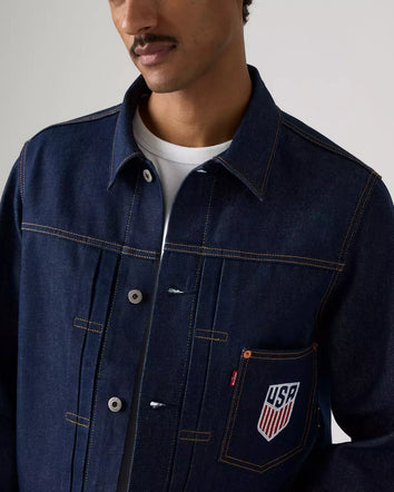 levi's® u.s. soccer type i jacket 006GG0001L- Dark Wash  – Levi's Hong Kong